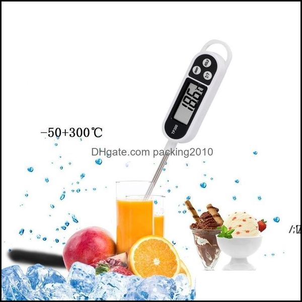 Thermomètres Outils de cuisine Cuisine Bar à manger Maison Jardin Thermomètre Viande Cuisson des aliments Sonde Paq Four Accessoires numériques Paa13034 Drop