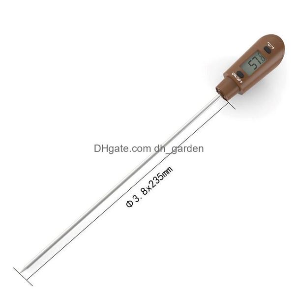 Thermomètres Portable Sile Grattoir Spata Longue Sonde Thermomètre Alimentaire Numérique Chocolat Cuisine Cuisson Outils De Cuisson Drop Del Dhgarden Dhmea