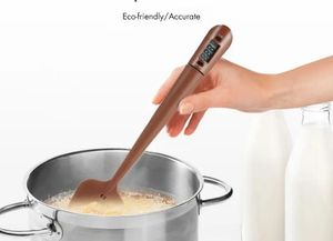 Thermometers draagbare siliconenschraper spatel lange sonde digitale voedsel thermometer chocolade kookgereedschap voor keukengadgets