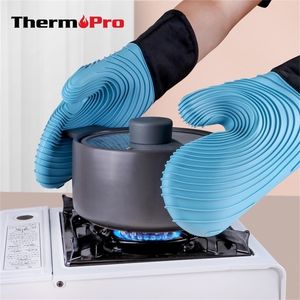 ThermoPro GL01 resistente al calor 250 guantes de horno impermeables de silicona resistentes a altas temperaturas para hornear microondas guantes de barbacoa 220510