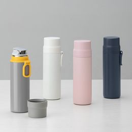 Thermos Cup 450ml Stainless Steel Thermo Mug Vacuum Cups Bottle 24 Hours Flask Water Thermos For Smart Home Use 201109