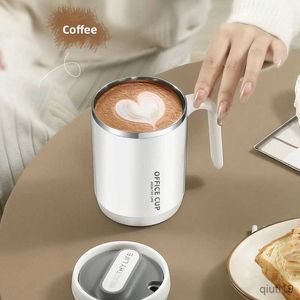 Thermoses 1pc 500ml créatif PP Liner tasse à boire Portable bureau grande capacité couvert lait tasse à café cadeau pour cuisine voyage domestique