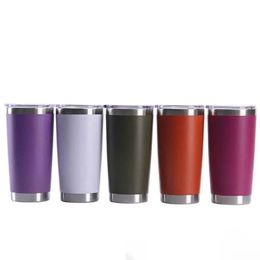 Thermos 20 oz tumbler de voyage tasse de voiture double mur à double paroi froide ou bière tasse de tasse d'aspirateur