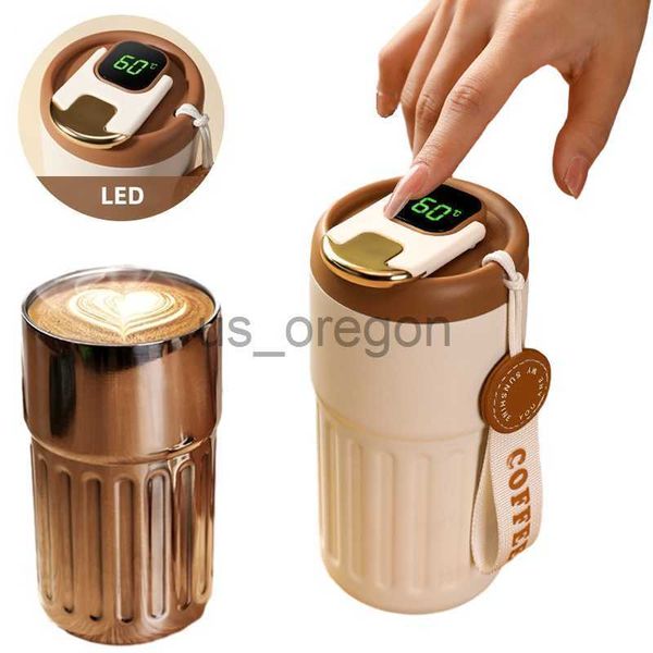 Thermoses Tasse à café de voyage intelligente de 410 ml, 14 oz, bouteille isotherme avec couvercle, affichage de la température à LED, tasse à café mignonne pour HotIce x0904