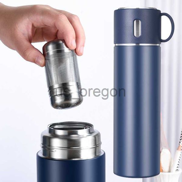 Thermoses Big Tea Infuser Thermos 1000ml Termo de acero inoxidable Taza aislada Mantener fresco Termo caliente Taza Botella Frascos de vacío Doble pared x0904