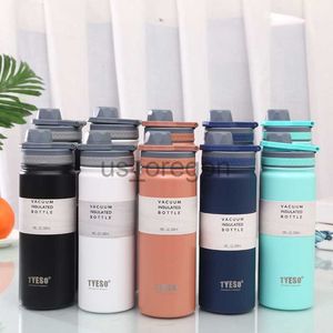 Thermosflessen Aangepaste 530ml 750ml Tyeso Thermische Waterfles Thermos Mok Roestvrij Staal Vacuüm Geïsoleerde Rechte Kop Tumbler Kolf voor Sport x0904