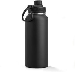 Thermoses Isolierte Wasserflasche, 1000 ml, 32 oz, Edelstahl, doppelwandig, Vakuum, breite Öffnung, Sport, mit auslaufsicherem Ausgussdeckel, 231120