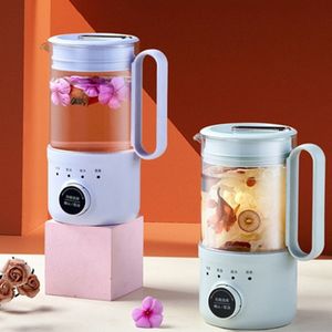 Thermoses Mini Santé Pot Portable Touristique Électrique Bouilloire Smart 0.6L Théière En Verre Thermo Fleur Théière Soupe Ragoût Garder Au Chaud 221203