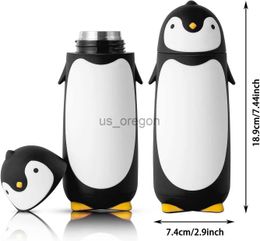 Thermosflessen Pinguïn Waterfles Roestvrijstalen Thermoskan Tumbler Thermos Reizen Kopje Thee Koffie Kolf x0904