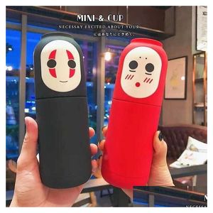 Thermoses Thermoses Spirited Away Thermos Tasses en acier inoxydable Fiole à vide Thème de dessin animé Thermocup portable 300 ml Outils de cuisine T2211 Dhjz7