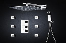 Rabinets de douche de salle de bain thermostatique 10quot mélange de douche murale Vale
