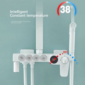 Robinet de système de douche thermostatique QualtIy Brass Hot Cold Room Mixer Robinets Tap Tap Affichage LED de luxe Ensemble de douche numérique