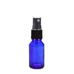 Épais 15 ml 1/2 oz Cobalt bleu fine brume atomiseur bouteille en verre vaporisateur parfum rechargeable bouteille vide verre pour aromathérapie huile essentielle Acfn