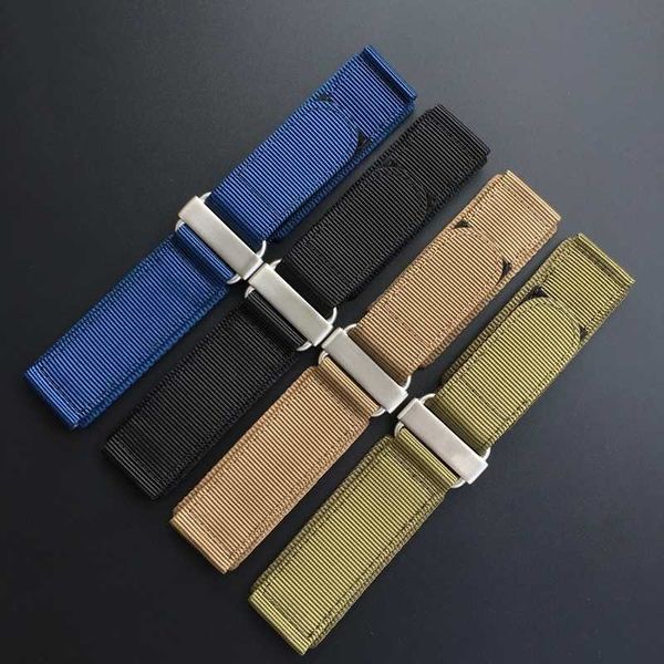 Épais 24mm Armée Vert Bleu Kaki Noir Bracelet de Montre en Nylon pour Bell Rose Br01 Br03 Pam Pam441 Pam111 Bracelet Bracelet Ceinture H0915