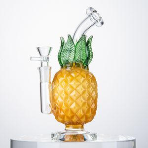 Dikke 7.8 Inch Hookahs Hoofddienst Glas Bongs Pineapple Bong Recycler Bubbler Olie DAB Rigs Waterleidingen 14mm Vrouwelijk Joint met Kom