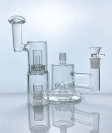 Cachimba de vidrio gruesa y estable Vapexhale matriz de tubería de agua perc con 5,4 pulgadas; varilla aireadora de soporte alto (GB-318)