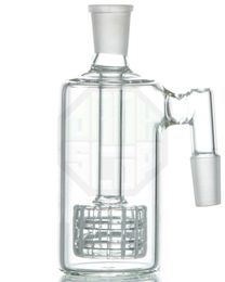 Verscheidenheid aan glazen waterpijp Dikke 90 graden Ash Catcher met Stereo Torch Matrix PERC 14 mm Gewassen Rechthoek voor Mini Bongs Olieruizingen Roken Accessoires