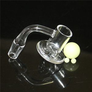 Mélangeur épais Quartz Banger Nail avec accessoires pour fumer Clous sans dôme supérieurs biseautés pour verre eau Bong dab rig bulle nectar