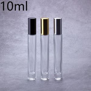 Dikke bodem 10 ml metalen leeg glas parfum roller bal stalen ballen fles spray parfums atomizers flessen cz208