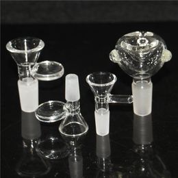 Pièce de bol épaisse pour les bols d'entonnoir de glissière de bang en verre fumant des pièces de bol enivrantes grossiste plates-formes pétrolières 10mm 14mm 18mm Bubbler Ash Catcher Bong Bowls