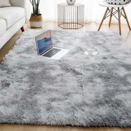 Dikke tapijt voor Woonkamer Pluche Tapijt Kinderbed Fluffy Floor Tapijten Venster Nachtkastje Home Decor Tapers Zachte Fluwelen Mat 210626