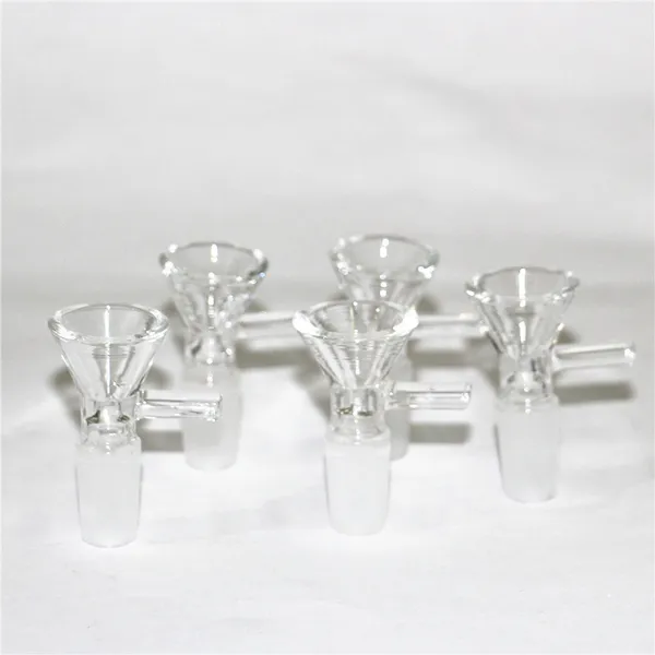 Narguilés en verre transparent épais avec joint mâle de 14 mm 18 mm pour collecteur de cendres de plate-forme pétrolière de bong