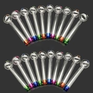 Tubes de fumée épais et transparents, brûleur en verre Pyrex, tuyaux concentrés colorés de 10,5 cm de long, tuyau géant brûlant les ongles, 105 mm, 4,1 pouces, bols en verre pour fumeurs, vente en gros