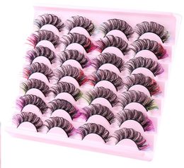 Épais Curled Coloré Cils Doux Lumière Délicat À La Main Réutilisable Multicouche 3D Faux Cils Extensions De Cils Naturels Accessoire De Maquillage Pour Les Yeux DHL