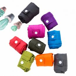 épais double couche portable sac de magasin pliable grand sac en nylon sac épais pliable imperméable à l'eau indéchirable sac à main x3C2 #