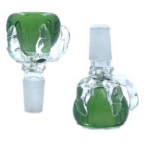 Gruesa garra de dragón Junta masculina 14 mm 18 mm Tazones de vidrio para Bong Bongs de vidrio Tuberías de agua Plataforma petrolera de vidrio Bongs la mejor calidad