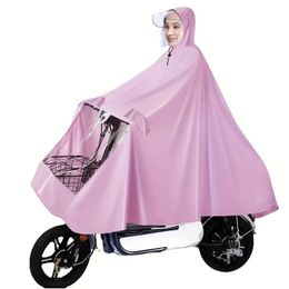 Poncho de pluie épais pour véhicule électrique, avec gamme imperméable coupe-vent, veste de pluie légère à capuche pour vélo