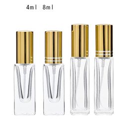 Dikke fijne mist 4 ml 8 ml glas navulbare pomp spuitfles voor parfum dikke bodem lege geurfles