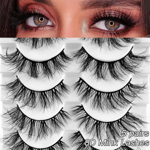 Faux cils épais et moelleux, naturellement doux, légers, faits à la main, réutilisables, multicouches, en vison 3D, Extensions de cils à bande complète, fourniture de beauté vive et bouclée