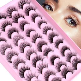 Pestañas gruesas y esponjosas de visón sintético, naturalmente suaves, tenues, hechas a mano, reutilizables, multicapa, extensiones de pestañas postizas 3D, accesorios de maquillaje para ojos, suministro de belleza