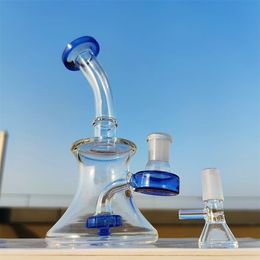 Mini plates-formes pétrolières Bongs uniques Conduites d'eau Narguilés Verre épais Bong Dabber Heady Glass Dab Rigs Shisha Avec 14mm Banger 6.3 ''