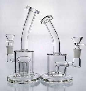 Vaso de vaso de precipitados Bongs Cylinder Glass Agua Bong Perc Bong 8 Armas Percolador Bubbler 7 '' Tubo de agua Tubo de agua Tubo de agua