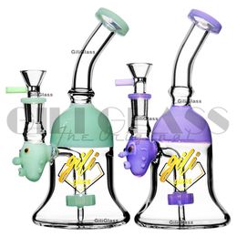 8 inch Bong Hookahs Heady Bongs Inline PERC DAB Rig kleurrijke glazen waterpijp hitman pijpen olieligs magie ball quartz banger wax universum bubbler