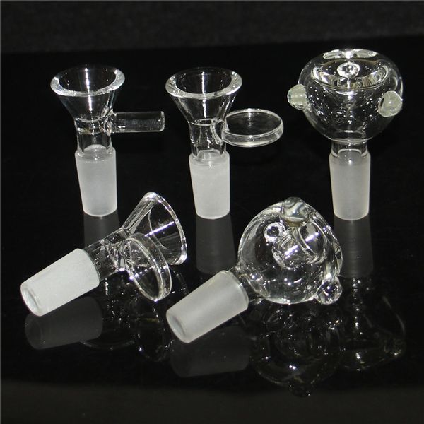 Bol En Verre Épais Pour Narguilé 10mm 14mm 18mm Entonnoir Mâle Bols Fumer Pièce Outil Pour Tabac Bong Huile Dab Rig Brûler Tuyau D'eau