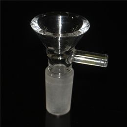 Bol en verre épais pour narguilé 14mm 10mm Joint mâle bols à entonnoir clair bol à bong outil de pièce à fumer pour le tabac Bong huile Dab plate-forme brûlant la conduite d'eau