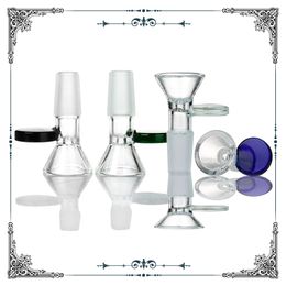 Dikke Glazen kommen 14mm mannelijke 18mm glazen kom mannelijke gezamenlijke gemengde kleur bong bowls roken waterleidingen accessoires gratis verzending