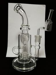 verre épais facebook 9 pouces de hauteur bong en verre Klein Dab Rig Verre Klein Oil Rigs Recycler Fumer pipe à eau Clear dab rigs joint 14.4mm