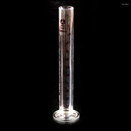 Cilindro de medición graduado de vidrio grueso, escala métrica única de 100 ML, medida de boquilla de laboratorio de química