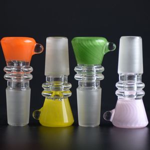 Bols de tabac en verre épais en forme de diamant Bong en verre bols à fumer 14mm 18mm mâle Joint G Heady bol coloré pour conduites d'eau plates-formes pétrolières ZZ