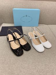Baotou – sandales à talons épais pour femmes, chaussures rétro en cuir, nouvelle collection été 2023