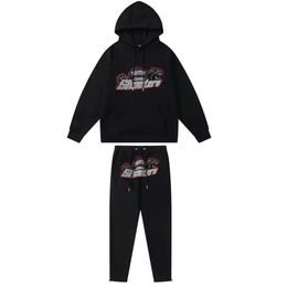 Sweat à capuche épais Trapstar TrackSuits Hommes Femmes Survêtement Mens Pantalon de créateur de luxe Ensemble Impression 3D Sweatshirts Streetwear Appare Costume de sport Ensemble de lettres en peluche