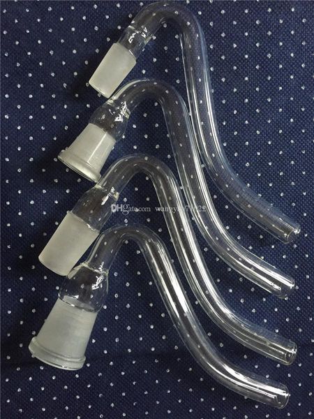 Adaptador de gancho en J de vidrio grueso Jhook - 14 mm 18,8 mm Estilo creativo Adaptador de estilo J tubo de vidrio de tazón 14,4 mm 18 mm junta macho hembra