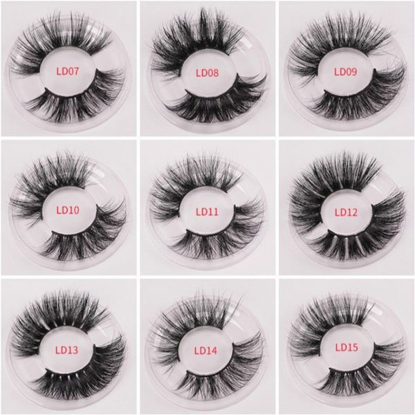 Épais Long 25Mm Vison Faux Cils Extensions Super Doux Vivid Faux Cils Accessoire De Maquillage Des Yeux De Vison 12 Modèles Disponibles399