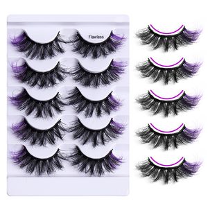 Épais longs bouclés couleur entrecroisée faux cils lumière douce fait à la main réutilisable multicouche 3D faux cils maquillage pour les yeux extensions de cils DHL