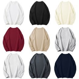 Dikke losse hoodie paar effen kleur herfst en winter off-shoulder groot formaat blanco shirt directe pullover jas draag trend