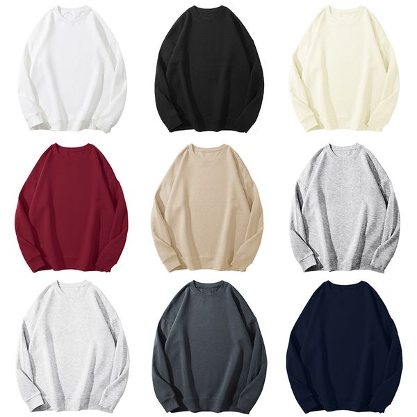 Sweat à capuche épais et ample pour couple, couleur unie, épaules dénudées, grande taille, chemise vierge, pull direct, tendance, automne et hiver